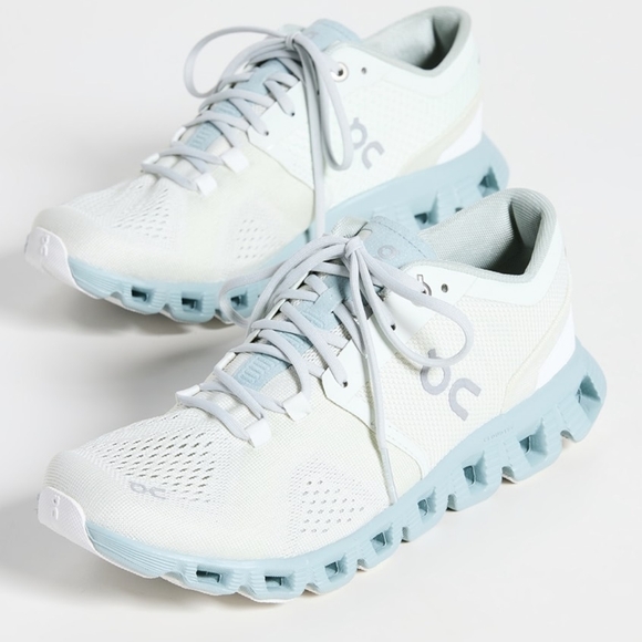 On Running Shoes - On Cloud X Sneakers Aloe/Surf Color Women's Size 8.5